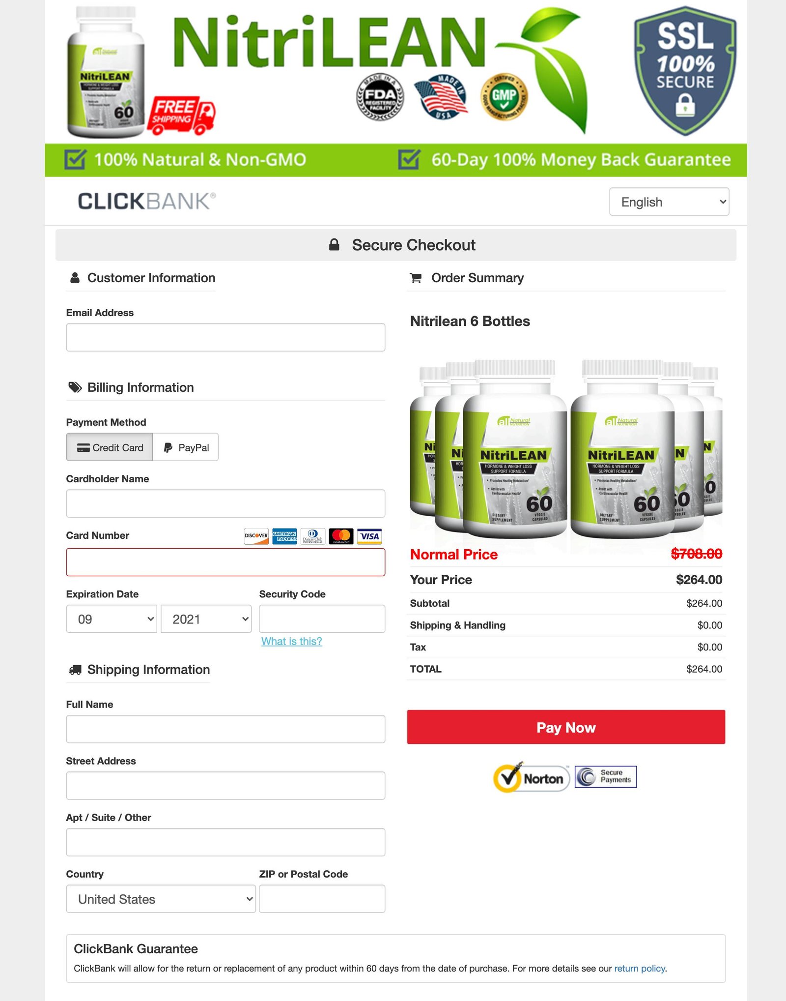 NitriLEAN Order Page